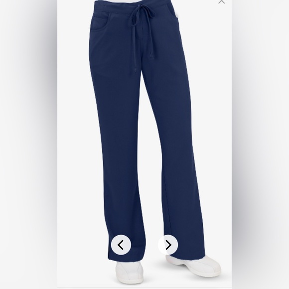 Grey’s Anatomy by Barco Indigo XS Riley Set. Mock wrap V-Neck Scrubs Top & Pants - Picture 5 of 12